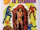 la couverture de la bande dessinée « La Citadelle », sur laquelle figure un homme entouré d'un groupe de super-héros