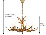 les dimensions du lustre « Antelope »