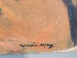 an image of a painting of a tree with a bird on it
