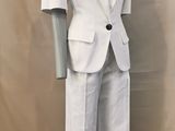 an image of a mannequin dressed in a white suit