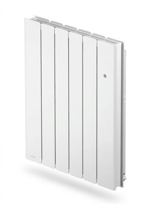 un radiateur électrique blanc sur fond blanc