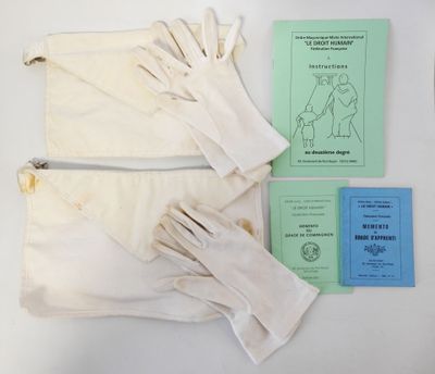 une image représentant une paire de gants, un livre et une paire de gants posés sur une table