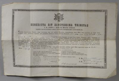 un vieux document sur lequel figure l'image d'un cheval