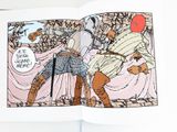 a picture of a book with a picture of a knight and a woman
