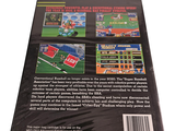 the back cover of a video game with a baseball game on it