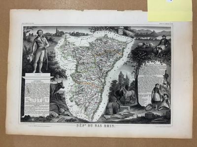 une vieille carte de l'Afrique du Sud, sur laquelle est collée une note jaune avec un post-it