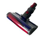un aspirateur filaire rouge et bleu sur fond blanc