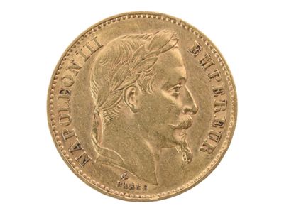 Pièce 20 Francs or Napoléon III tête laurée 1869. (Usures) - Photo 1