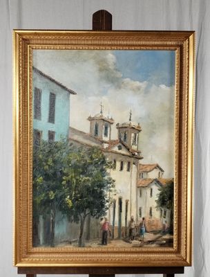 Alan CARLSON (XXe siècle). Huile sur toile.