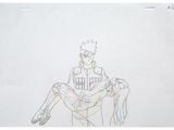 drawing of a man sitting on a chair with a guitar in his lap