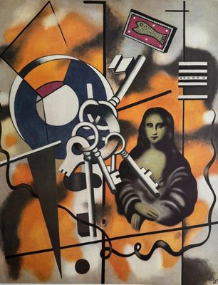 an image of a painting of a person holding a key