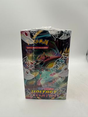 a box of pokemon trading cards with a white background