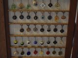 a picture of a display case with a lot of medals on it