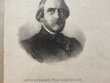 a black and white drawing of a man with a beard