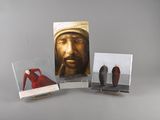 three pictures of a man in a turban and a picture of a man in a turban