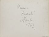 an old photo of a piece of paper with handwriting on it