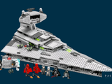 lego star wars imperial star destroyer set on a blue background