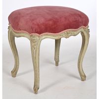 DELANOIS. RARE SUITE DE 4 TABOURETS LOUIS XV de forme chanto… (photo 2)