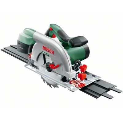 the bosch circular saw is being used to cut a piece of wood