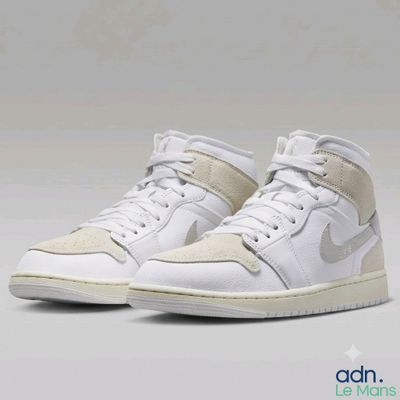 Nike Air Jordan 1 Mid blanc / beige clair - beige clair - beige clair