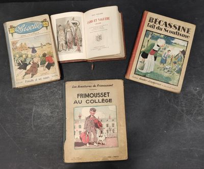 three books are sitting on a table next to each other
