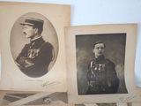 three old black and white photos of men in military uniforms