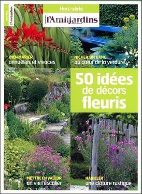 the cover of a magazine with pictures of flowers and plants