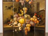 an image of a painting of fruit and flowers on a table