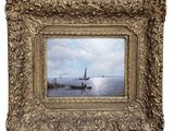 une image d'un tableau représentant un voilier dans l'eau
