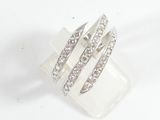 an image of a ring with three rows of diamonds on top of it