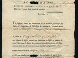un vieux document comportant des inscriptions sur fond noir