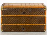 louis vuittoupe trunk trunk with brass hardware, france, late 20th century