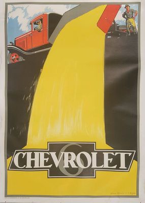 CHEVROLET. Affiche entoilée Chevrolet 6 Camion truck.
