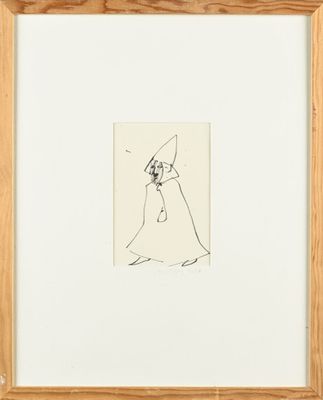 l'image d'un dessin représentant une femme en robe blanche