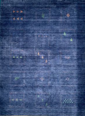 Tapis Moderne fait main couleur bleu 230 x 160