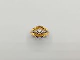 a gold and diamond ring