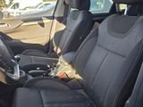 the interior of a car with black leather seats and black trims