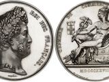an image of a silver coin with a bust of a woman and a bust of a man