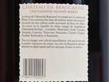 a label on a bottle of red wine that reads chateau de beaucaste