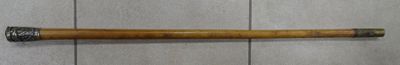 a baseball bat that is laying on the floor