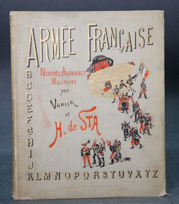 an old book with an image of soldiers on it