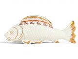 fish figurine in the shape of a fish on a white background