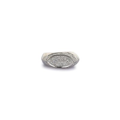 Travail italien contemporain Bague asymétrique à plateau en …