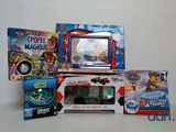 a lot of toys and games on display on the table