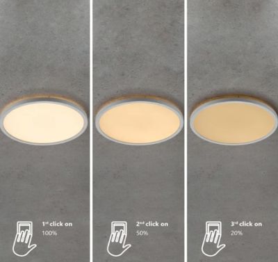 Lot de 3 - NORDLUX Oja 42 2700K 3-Step Plafonnier Blanc (Num…