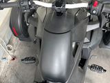 a motorcycle that is parked in a garage