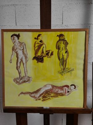 René MAINARD-BOUISSON (1939 - 2018) : "Études de femme en ja…