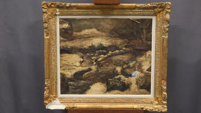 Conrad KICKERT (1882-1965) « Paysage ». Huile sur carton. Signé e...
