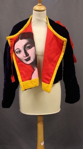 JC DE CASTELBAJAC – Veste en velours violet, intérieur en polaire...