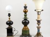 three different types of lamps are shown on a white background